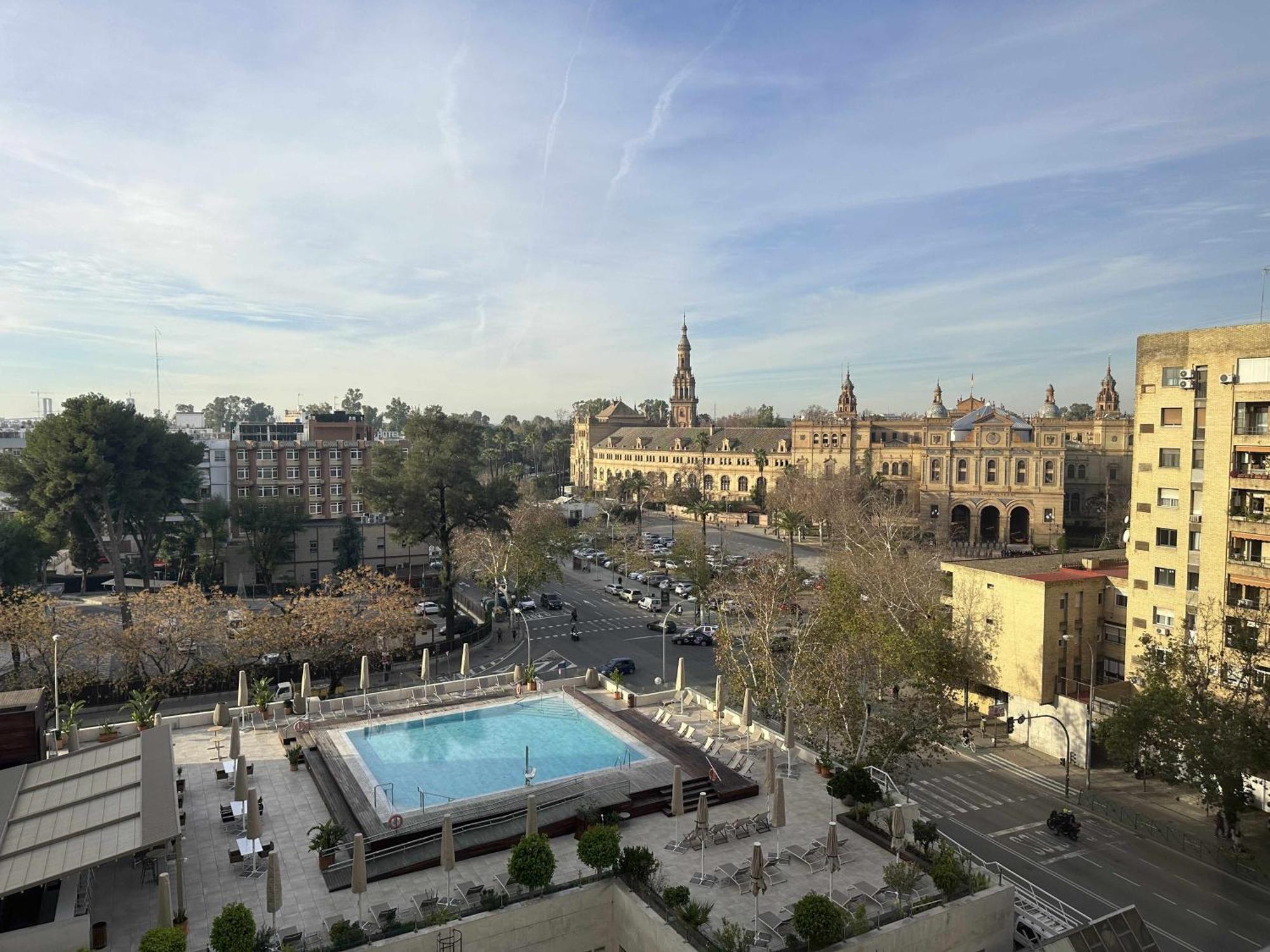 Estupendo Apartamento Junto A Plaza De Espana Sevilla Bagian luar foto